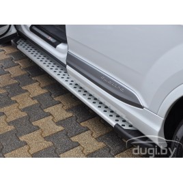 Пороги алюминиевые "Artemis" для Audi Q7 2015-...